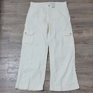 American Eagle Outfitters Cream Wide Leg Pants